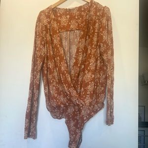 Free People Spring Combo Bodysuit  - Size L